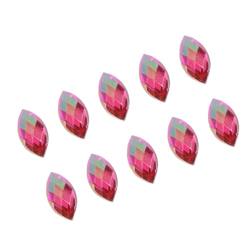 500pcs Crystal Rhinestone Horse Eye Shape AB Gems Acrylic Rhinestone 7 * 15mm for Wedding DIY Party Decor (07rose)