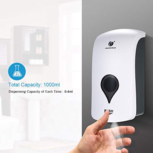 Splenssy Chuangdian 1000 ml zeepdispenser aan de muur spray-type spoelvrije spuitfles voor dunne vloeistoffen, geen… - Image 5