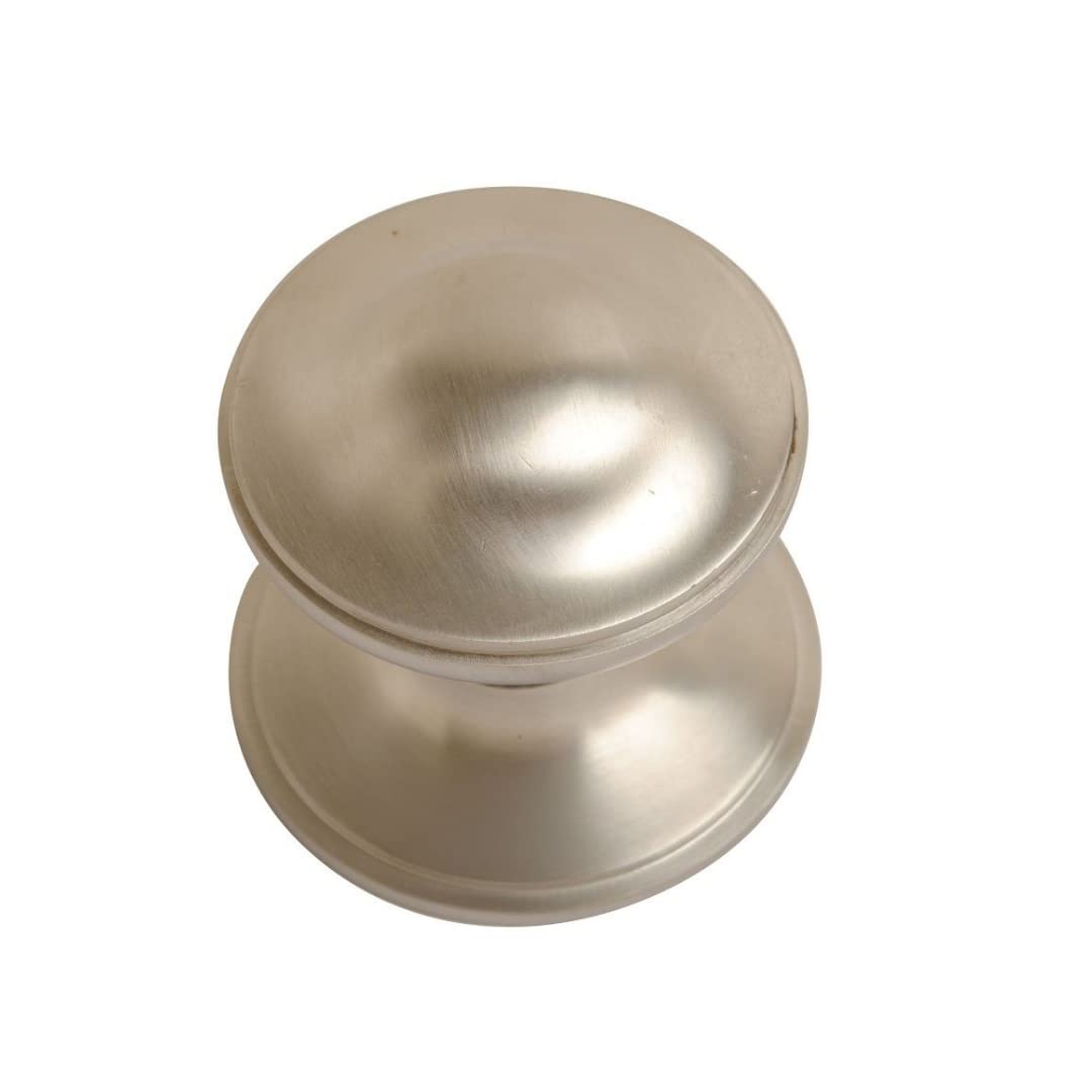 VIBE Centre Door Knob 63mm on Satin Chrome Door Handle Knob on Satin Chrome for Internal Doors