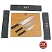 Produktbild Kai Wasabi Black 67-W17 ultrascharfes Kochmesser-Set, Kochmesser 20 cm, Santoku 15 cm, Officemesser 10 cm +massives Schneidebrett 40x30 cm (Eiche)+ hochwertige Geschenkbox