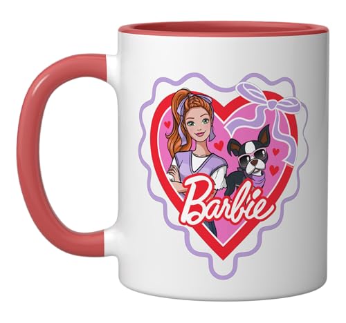 Taza de cerámica Barbie Día de San Valentín rojo/blanco miniatura 1