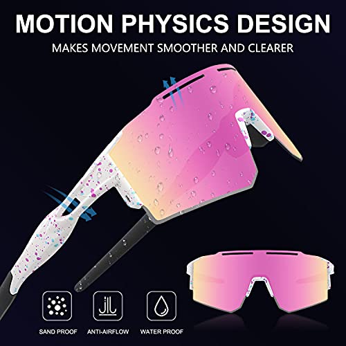 OULAIQI Cycling Sunglasses for Cycling Men Women Baseball Glasses 1 Lens - Image 2