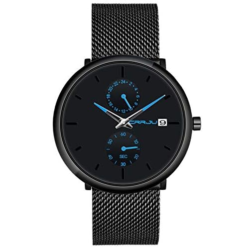 SUPBRO Reloj Análogo clásico para Hombre de Cuarzo Fecha Reloj analógico Resistente al Agua