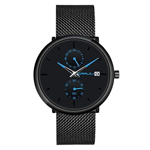 SUPBRO Reloj Análogo clásico para Hombre de Cuarzo Fecha Reloj analógico Resistente al Agua