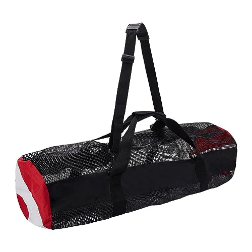 Bolsa malla duffel para buceo con correa de hombro ajustable y bolsillo de nylon de gran capacidad