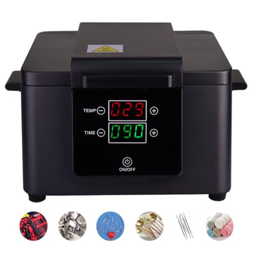 Sterylizator Wysokiej Temperatury 200°C z Timerem, Sterylizator Suche Ciepło 2,6L do Narzędzi do Paznokci, Pęsety, Instrumentów Metalowych, Medyczny Tatuaż Manikiur Salon Black