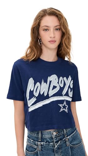 Junk Food Womens Cowboys Thrill Crop Tee True Navy S