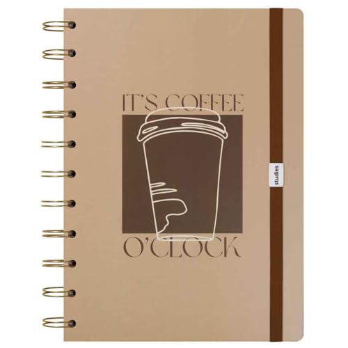 Caderno Universitário Coffee com 110 Folhas Studies