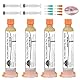 INNOVAYOU 4 * 10ml Flussmittel LöTen, Keine Reinigung Lötpaste mit Entlötlitze, Lötflussmittel Geeignet für Elektronikschweißen, Löten, Leiterplatten und Kupferdrähte