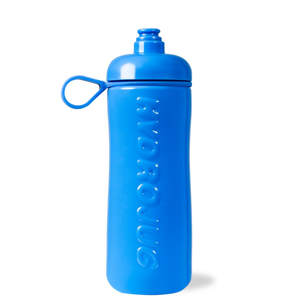 HydroJug Squeeze - 27oz Water Bottles Sports Water Bottle with Push Cap Quick Easy Hydration Gym Water Bottles