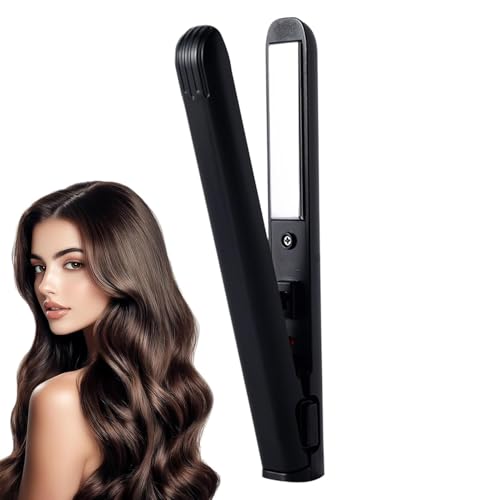 MiniLisseur Cheveux Sans Fil, 2 En 1 Céramique Lisseur Boucleur Cheveux 2 En 1 Lisseur Portable Sans Fil Portable Fer A Lisser Lisseur Boucleur Minis Fer À Lisser En Céramique Pour Pelos Court Y Largo