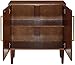 Crosley Furniture Everett Storage Cabinet and Record Player Stand with Vinyl Records Holder, Mahogany