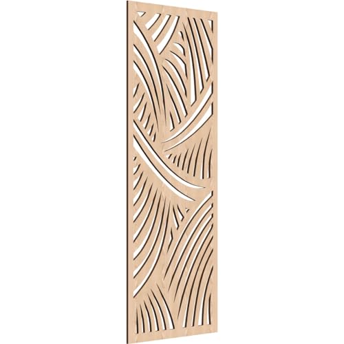 Image of Chester Decorative Pierced Fretwork Wood Wall Panels, 19 3 /8 inchW x 49 3 /8 inchH x 1 /4 inchT, Red Oak