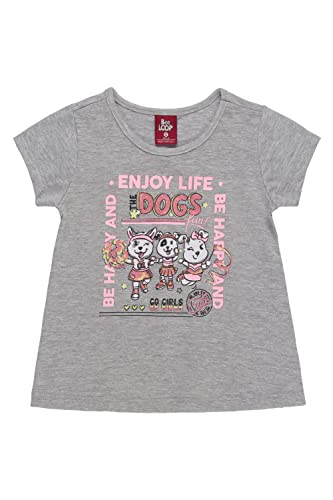 Conjunto Feminino Para Bebê Blusa E Short, Bee Loop, Bebê Menina, MESCLA CINZA MEDIO, 1
