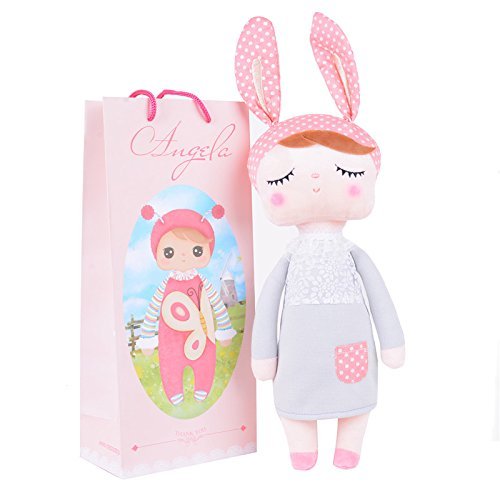 Me Too Angela Sleeping Bunny Rabbit Girl Stuffed Plush Baby Gifts Dolls Toys Pink 12 inch by Me Too