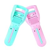 2 Pcs Portable Plastic Eyelash Curler Mini Professional Eyelashes Curling Refill Rubber Pad Clip for