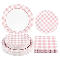 150PCS Pink Gingham