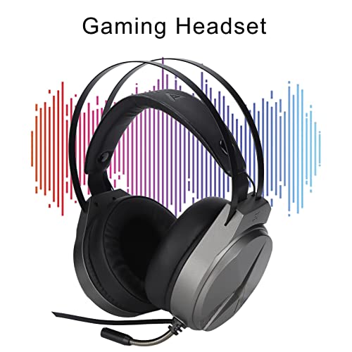 Gaming Headset, 7.1 Surround Sound Bedrade Over Ear Hoofdtelefoon met Noise Cancelling Microfoon, Kleurrijke RGB Lichten, Geschikt voor PC, voor PS4, voor PS5 Host, voor Laptop - Afbeelding 6