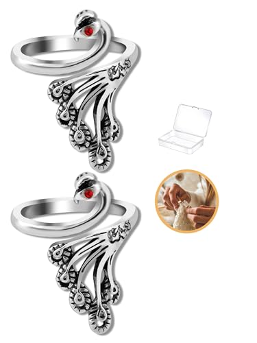 Image of Namifin Crochet Ring for Fingure Adjustable Crochet Tension Ring Yarn Tension Rings Easy Crocheting Crochet Accessories Mother Grandma Thanksgiving Presents