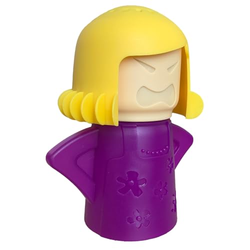 Microwave Cleaner Microwave Oven Cleaner High Temperature Steam Cleaning Equipment Tool Fridge Deodorized Easily Crud Steam Cleans Add Vinegar and Water Angry Mama (Purple)