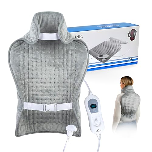 Mobiclinic, Almohadilla eléctrica, Dorsal y cervical, 62x43, Muy bajo consumo, 100w, Térmica, 3 niveles de calor, Apagado automático, Lavable, Para espalda, Esterilla