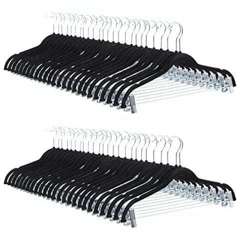 Amazon Basics Velvet Skirt Hangers with Clips Cover
