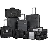 Travelers Club 14 Piece Riddock Luggage and Travel Accessories Set, Black