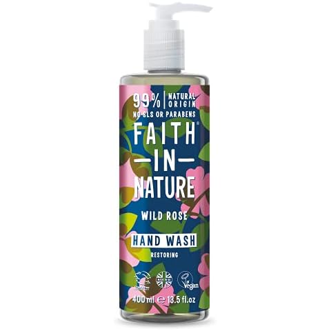 Faith In Nature Natural Wild Rose Hand Wash, Restoring, Vegan and Cruelty Free, No SLS or Parabens, 400 ml Cover