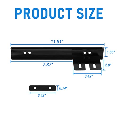JDMSPEED Black Front Bumper License Plate Mount Bracket Relocator Holder Bar - Thumbnail 5