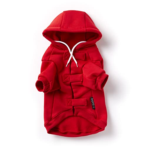 Works For Treats Dog Hoodie From Brass Monkey - Medium (22" Chest), Includes 2 White Drawstrings And Velcro Fasteners, Cute Dog Accessories With Vintage Inspired Designs, Great Gift For Dog Lovers! #TOP1