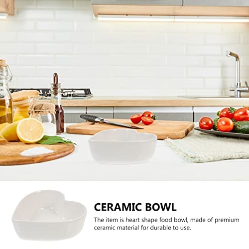 Tigela de Ceramica Em Forma de Cora??o Tigela de Pudim Tigela Tigela de Assadeira de 400 Ml de Molho