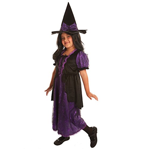 Disiao Girls Witch Costume Halloween Suits Cosplay Party Dress Up Role Play Set (S)