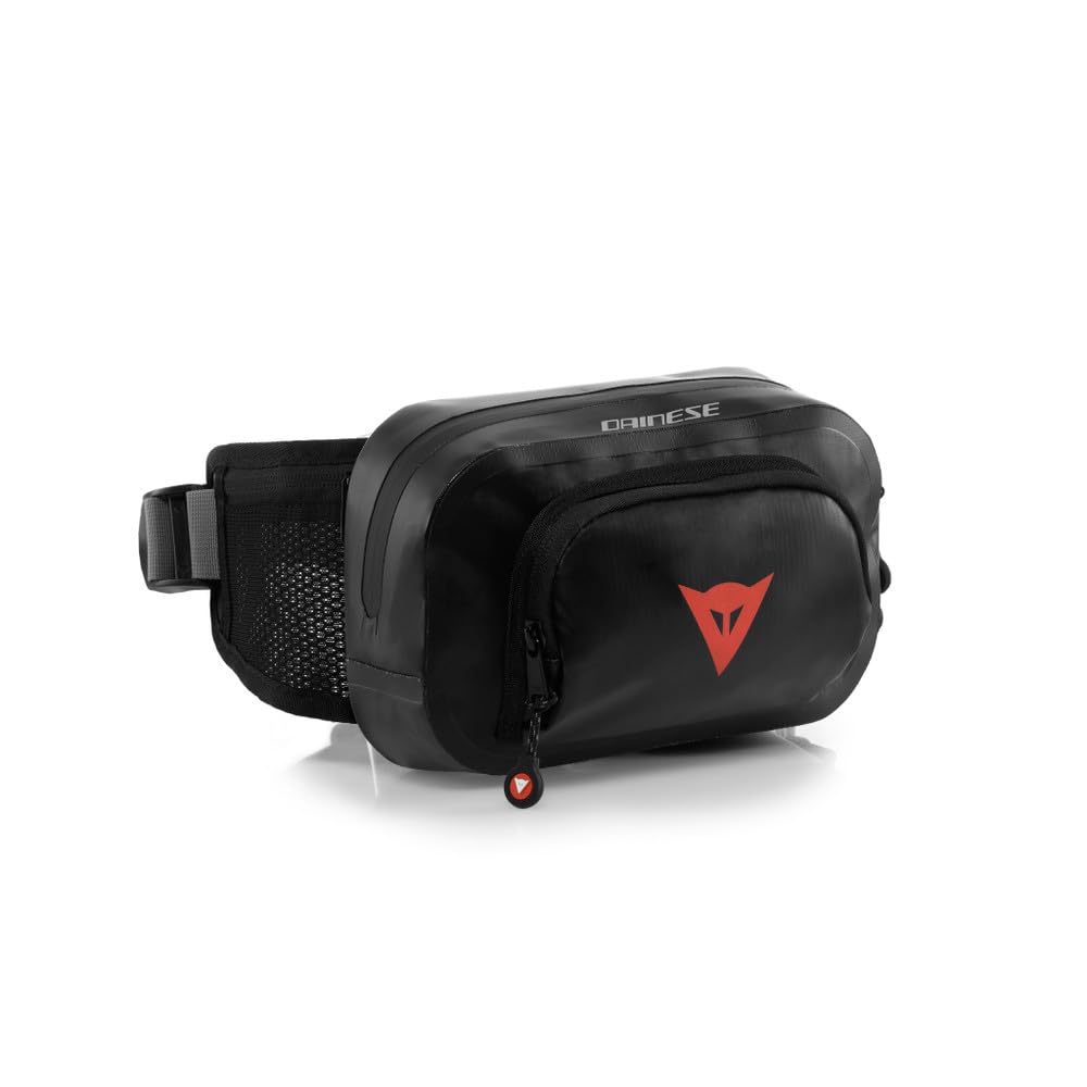 Dainese - Explorer Waist Bag 1.8L, Sac-Banane Imperméable, pour Hommes et Femmes, Noir, N