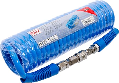 BGS 66541 | Druckluft-Spiralschlauch | 6 m | 10 bar | Innendurchmesser 8 mm | aus Polyurethan