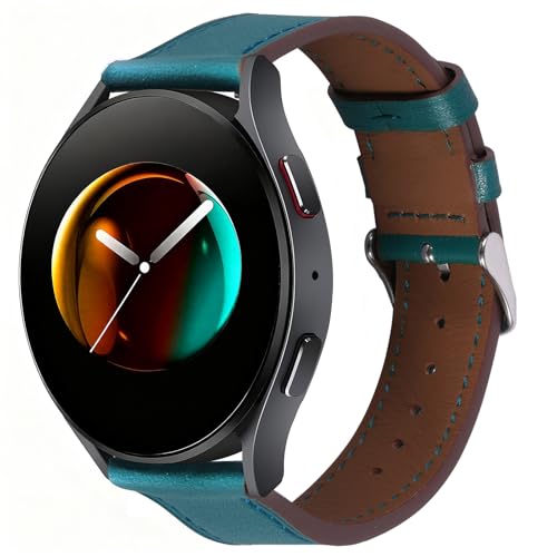 Italy Genuine Leather Watch Bands Men Women Compatible with Samsung Galaxy Watch Band, 20mm 22mm Lugs Watch Straps, Quick Release Wear-resistant Sweat-Resistant Smartwatch Replacement Strap