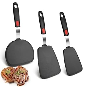 3pc Silicone Cooking Utensils Set, Silicone Spatula Turner Set, Wide Spatula Turner, Nonstick Cookware Set for Kitchen Use,Send Goods from Local Warehouse
