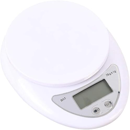 ININOSNP Precision Food Scale with Tare Function Kitchen Food Scale Household Mini Durable and Accurate Weighing Kitchen Electronic Scale Portable Household(5kg/1g)