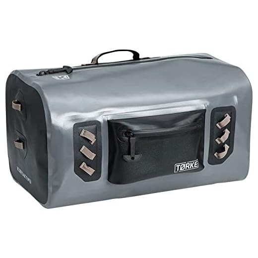 Kuryakyn 5171 Tørke 35L Dry Duffle Bag: tragbares, wasserdichtes Gepäck für Beifahrersitz oder Gepäckträger mit Gurt-Set