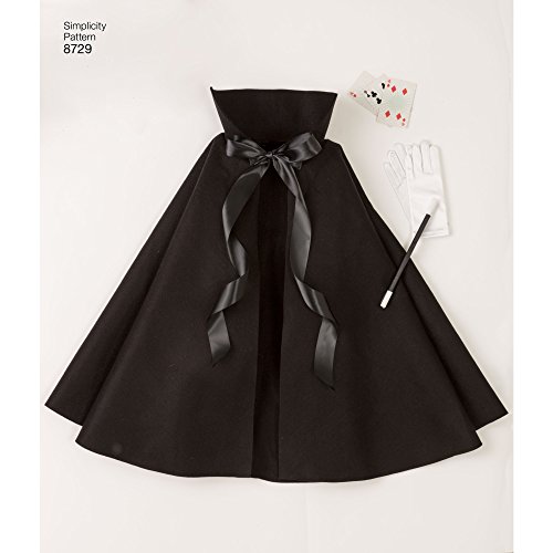 Simplicity 8729 Child's Cape Costume Sewing Pattern, 8 Pieces, Sizes S-L #TOP6