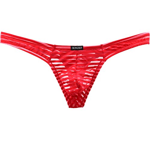 Ikingsky Men'S Sexy Transprant Thong Underwear Low Rise See Through Stretch Panties thumb #3