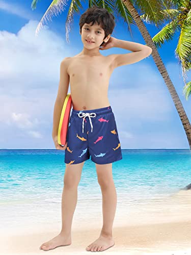 Century Star Boys Swim Trunks With Compression Liner Quick Dry Boys Bathing Suit Toddler Swim Trunks Beach Board Shorts Swimwear Pink Anchor 14-16 Years #TOP3