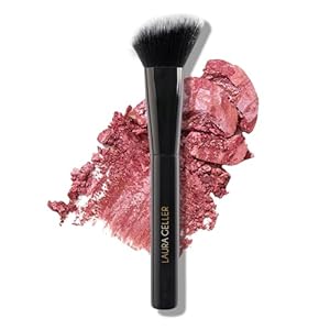 LAURA GELLER NEW YORK Angled Blush Brush with Black Wooden Handle & Dense Bristles for Makeup Application