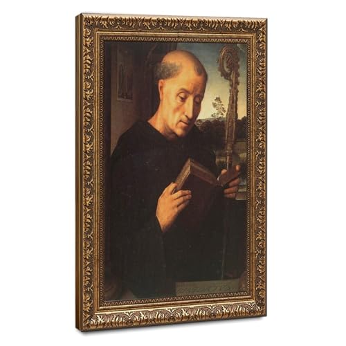Poster Saint Benoît de Nursie par Hans Memling - Toile 50,8x76,2 cm