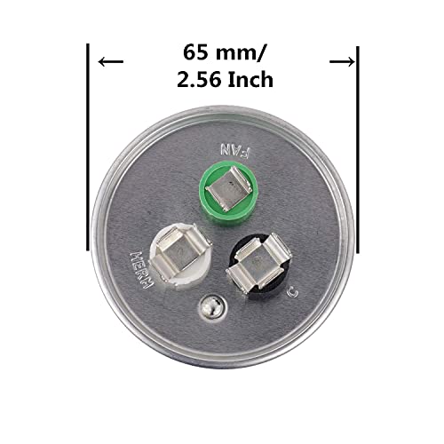 BOJACK 2 Pcs 45+5uF 45/5 MFD ±6% 370V/440V CBB65 Dual Run Circular Start Capacitor for AC Motor Run or Fan Start or Condenser Straight - Image 4