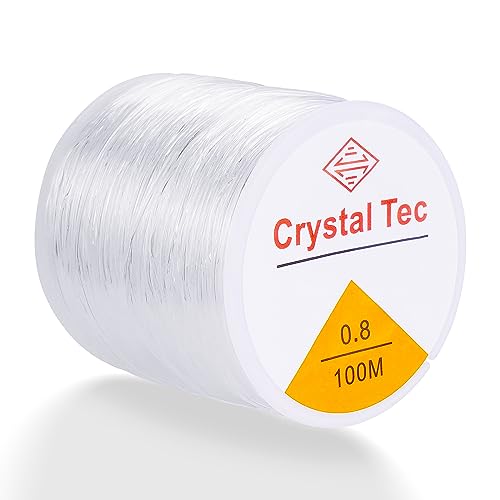 Elastisches Band für Armbänder, 0.8mm 100m Armband Gummiband Elastisch Transparent Schmuckfaden Gummifaden für Armbänder für Perlenschmuck Armbänder Basteln Herstellung von Schmuck verwendet