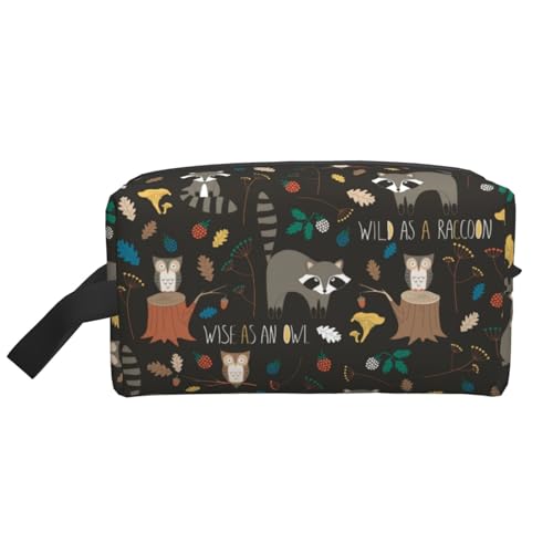 Beauty case da viaggio con motivo rinoceronte borsa da personalizzata grande capacità con cerniera da multi-stile portatile idea regalo per uomini e donne