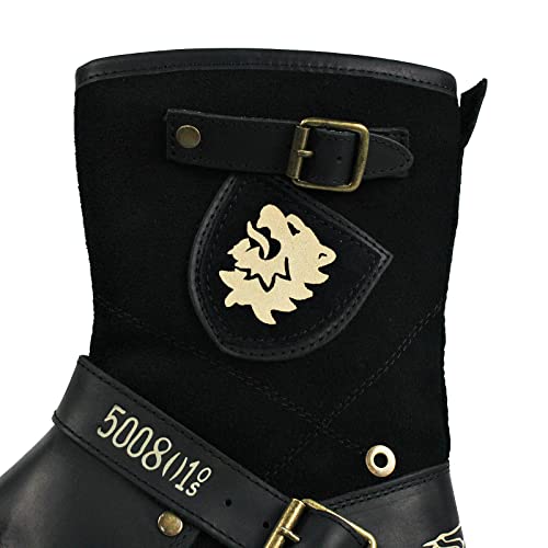 Image of OSSTONE Moto Boots for Men Designer Fashion Zipper-up Leather Chukka western Boots Casual Shoes OS-5008-1-HH-US