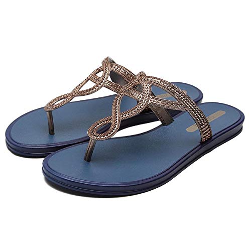 Sandália Rasteira Grendha San Martin III - Azul - 38