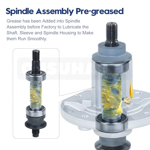 GUSUHAWK Pacote com 2 conjuntos de eixo GY21098 com polia GX20367 substitui GY20454, GY20962, AUC158