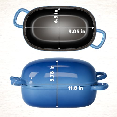 Prochop Dutch Oven For Bread Baking - Bread Pans For Homemade Bread Cast Iron Bread Pan Dutch Oven Loaf Pan With Lid And Loop Handles For Homemade Breadmaking thumb #5